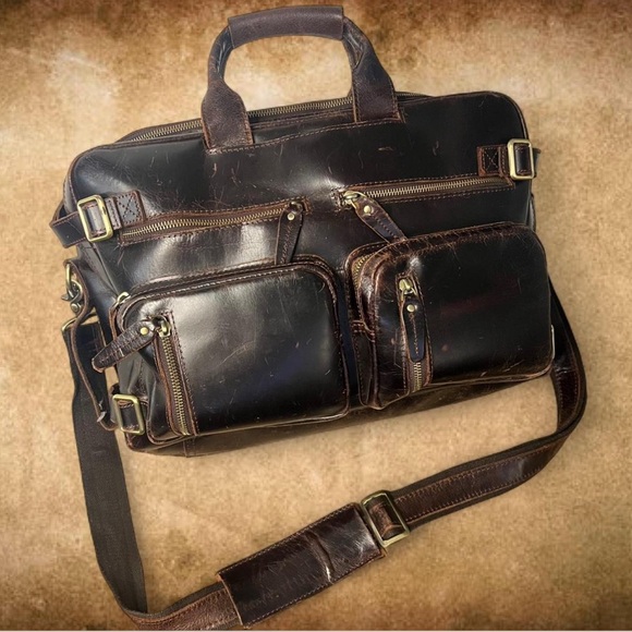 SOLD Multifunctional Leather Briefcase - Picture 1 of 7